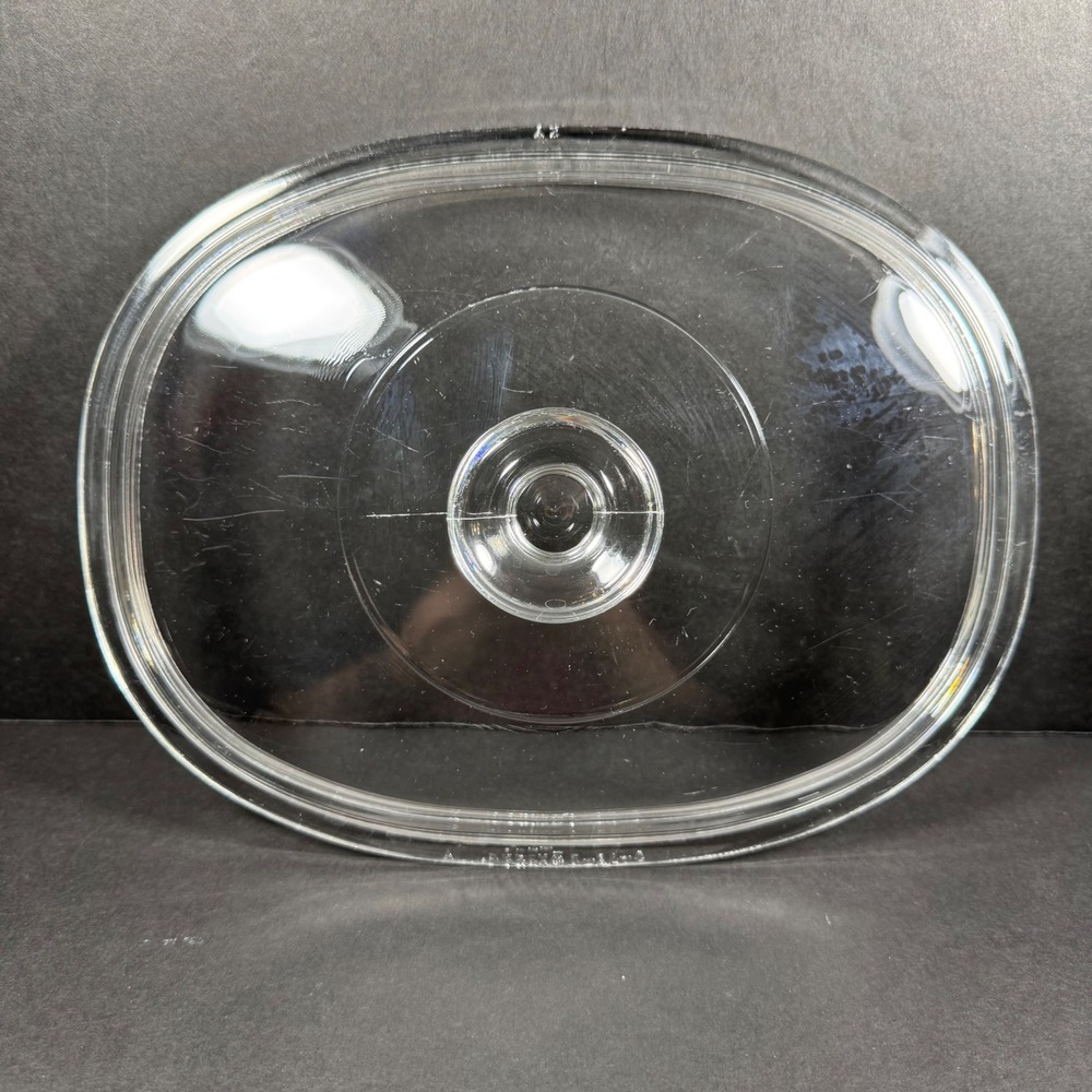 Pyrex Replacement Lid F-12-C Clear Oval Glass Vintage Kitchenware 9.5in